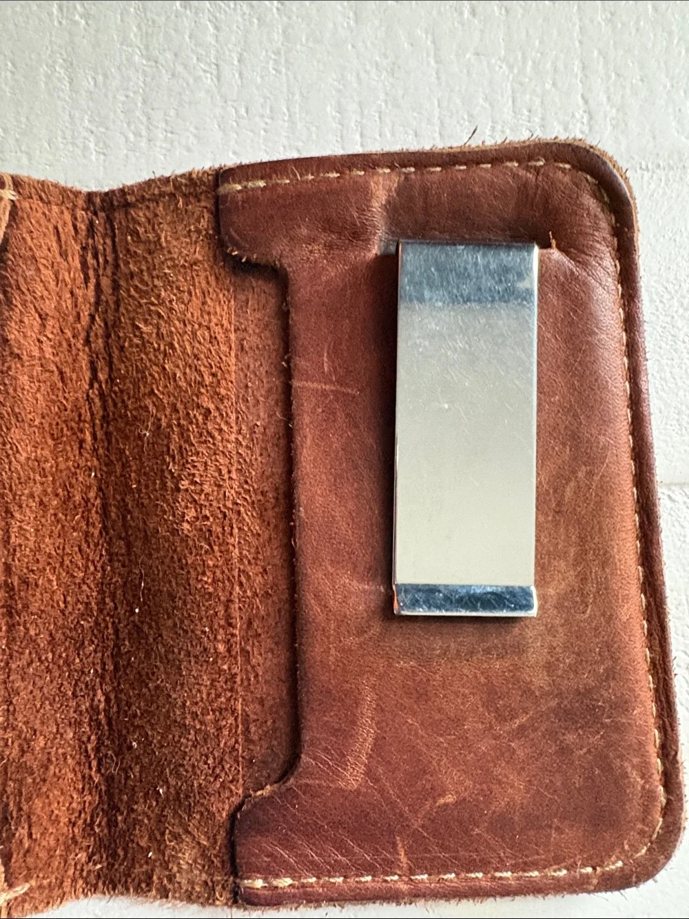 Holtz Leather Brown Leather Alabama Gates Card Wallet